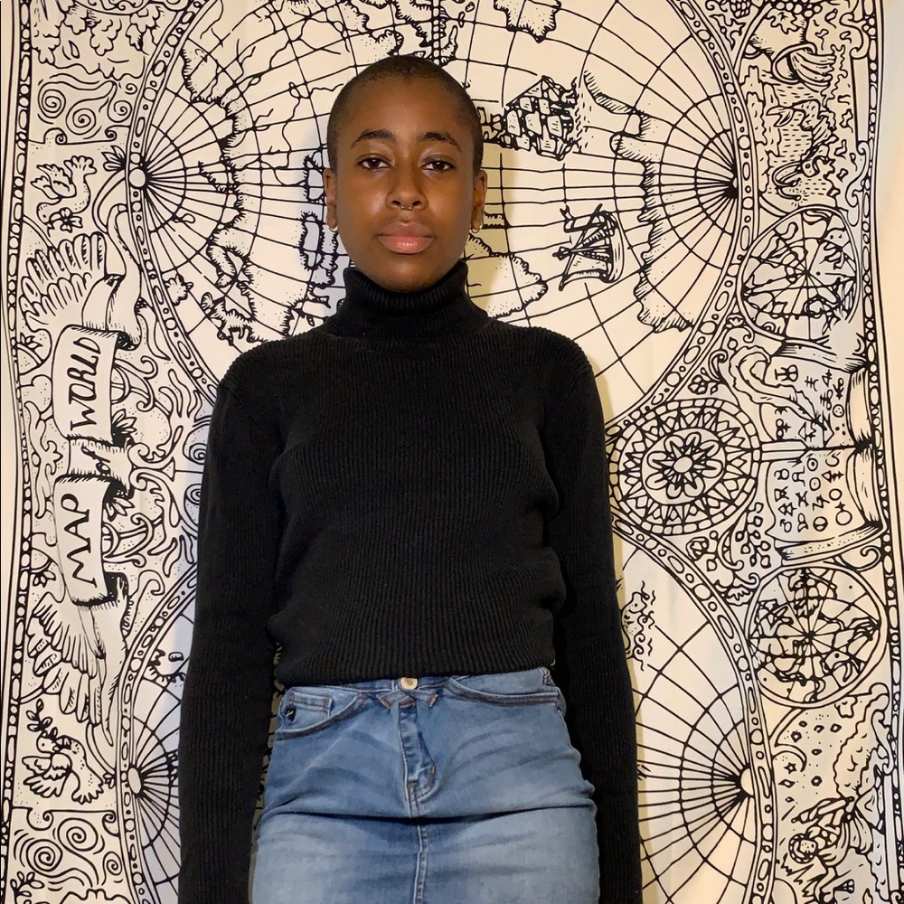 Black Knit Turtleneck